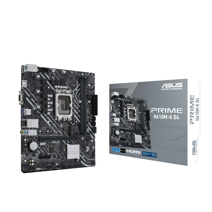 Asus PRIME H610M-K D4 Intel LGA 1700 Micro-ATX Motherboard
