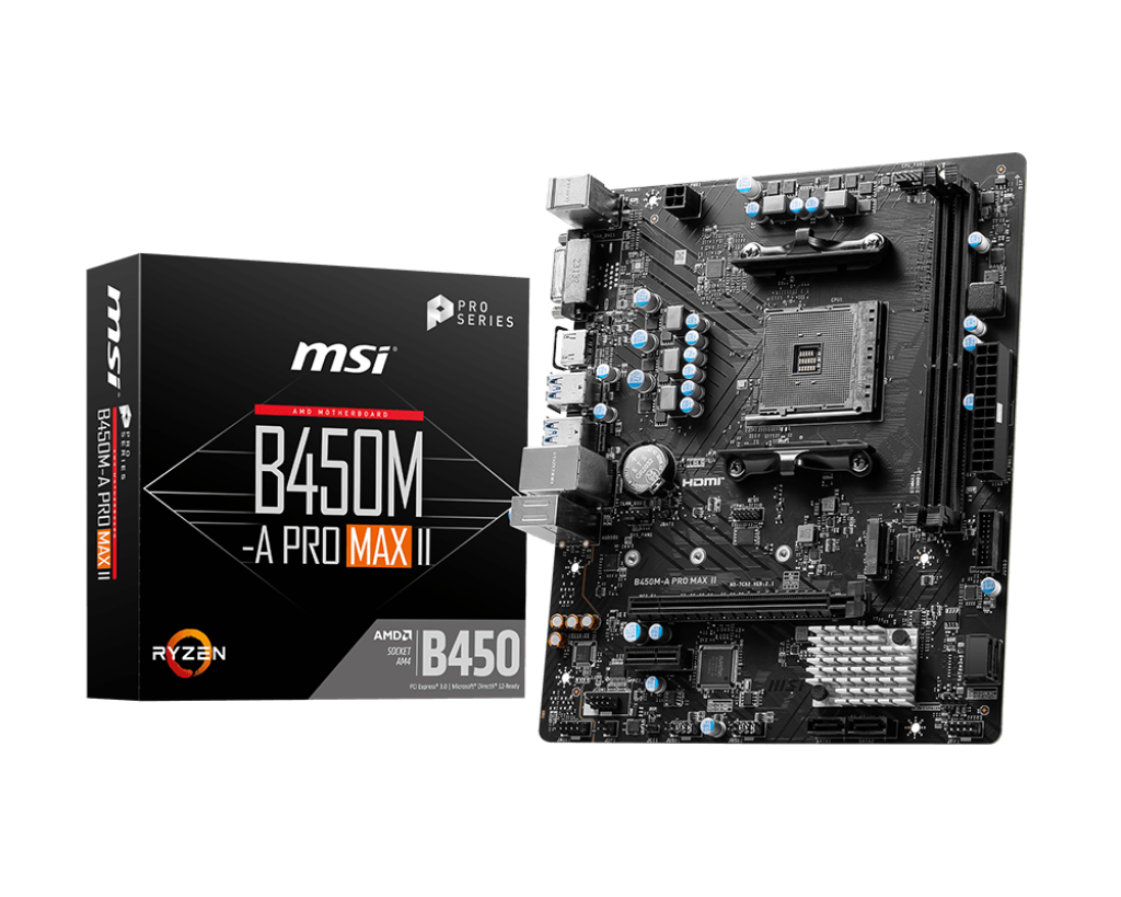 MSI B450M-A PRO MAX II AMD AM4 Micro-ATX Motherboard