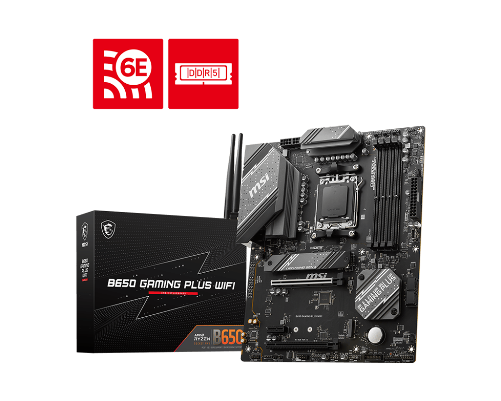 MSI B650 GAMING PLUS WIFI AMD AM5 ATX Motherboard