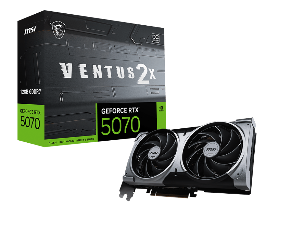 MSI GeForce RTX™ 5070 12GB VENTUS 2X OC Graphics Card