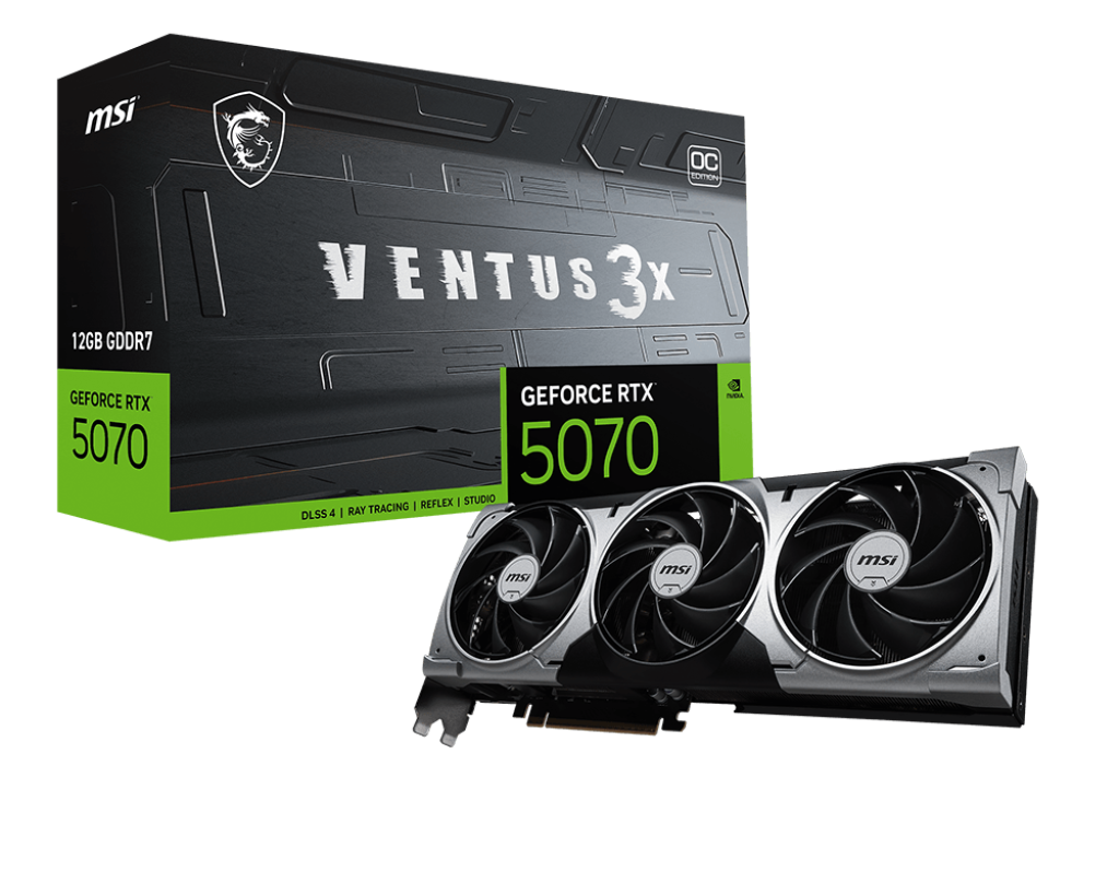 MSI GeForce RTX™ 5070 12GB VENTUS 3X OC Graphics Card