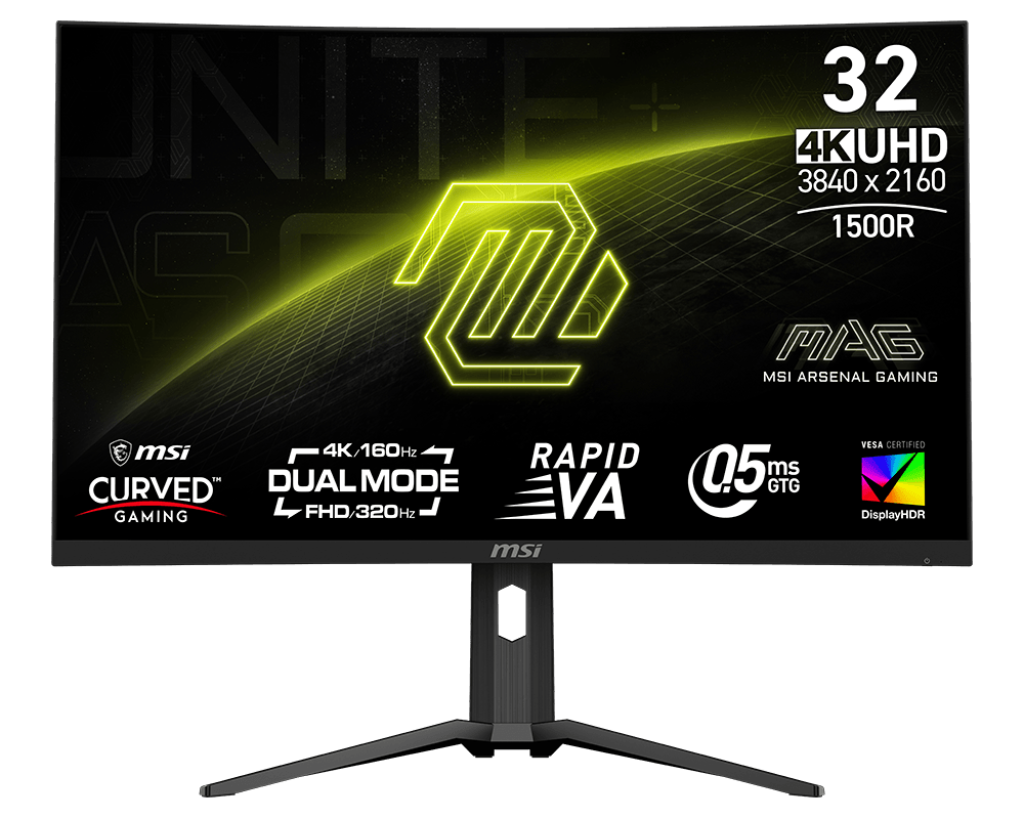 MSI MAG 321CUPDF - 32 Dual Mode (UHD160Hz & FHD 320Hz) Curved Gaming Monitor