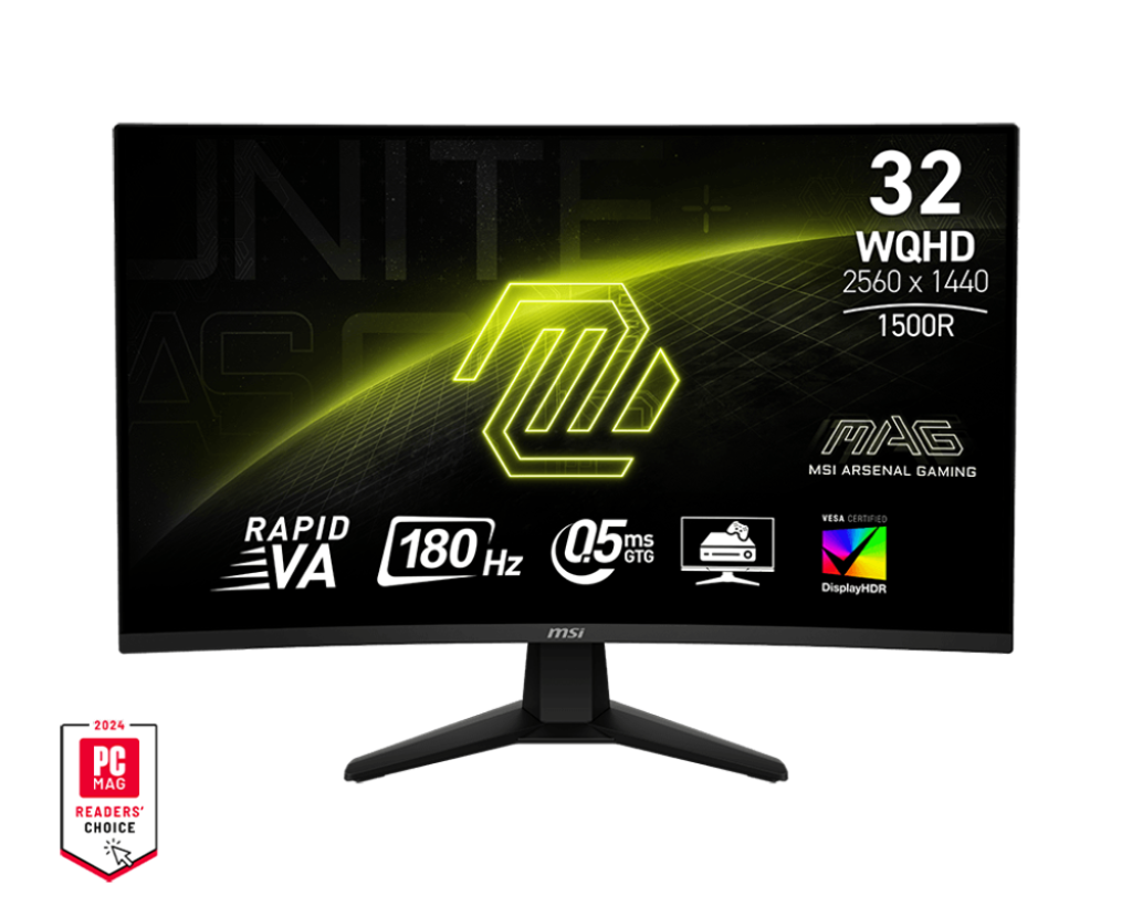 MSI MAG 32CQ6F - 32 2K QHD 180Hz HDR Curved Gaming Monitor