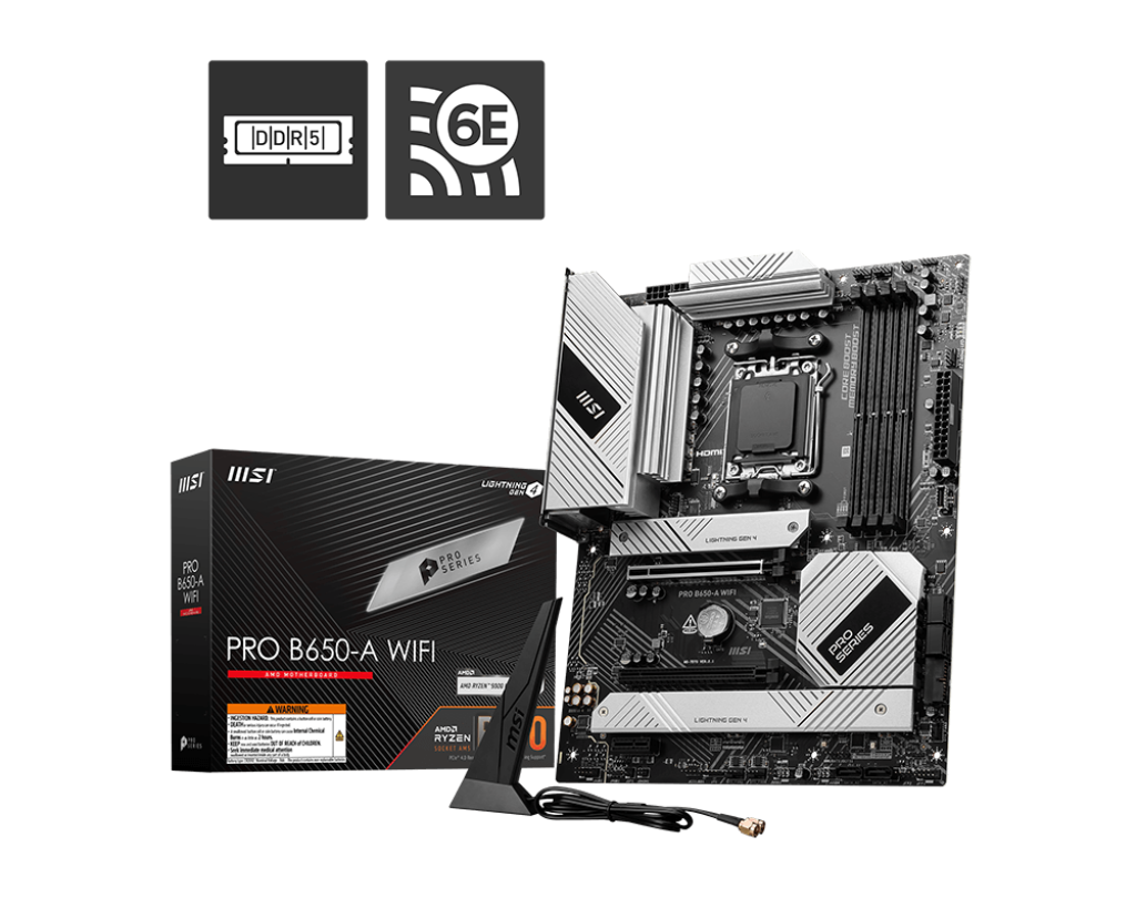 MSI PRO B650-A WIFI AMD AM5 ATX Motherboard