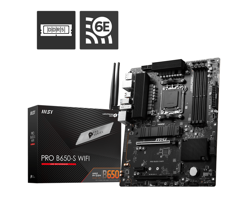 MSI PRO B650-S WIFI AMD AM5 ATX Motherboard