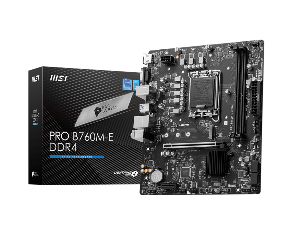 MSI PRO B760M-E DDR4 Intel LGA1700 Micro-ATX Motherboard