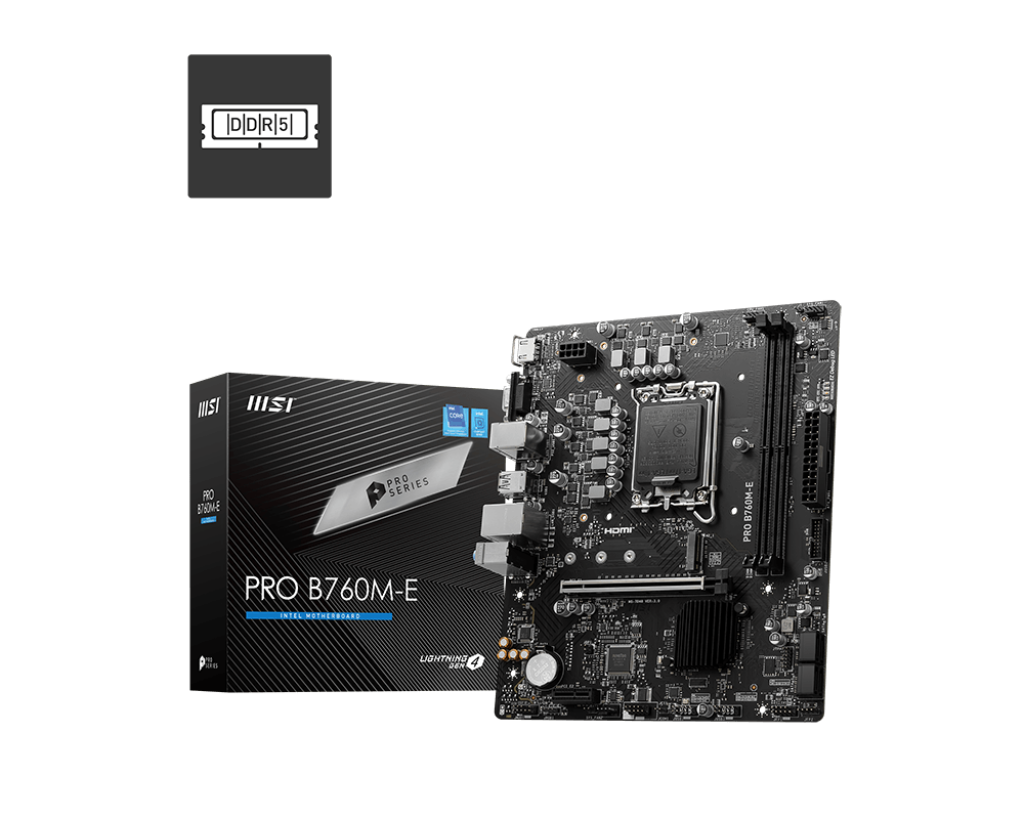 MSI PRO B760M-E Intel LGA1700 Micro-ATX Motherboard