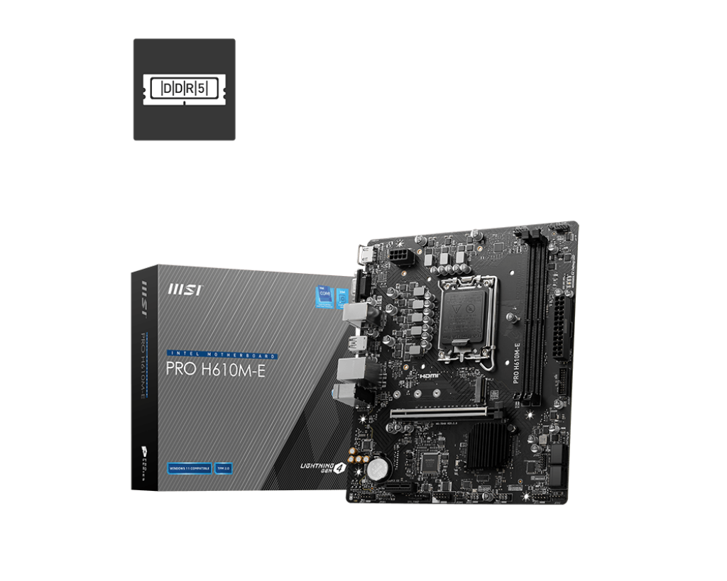 MSI PRO H610M-E Intel LGA1700 Micro-ATX Motherboard