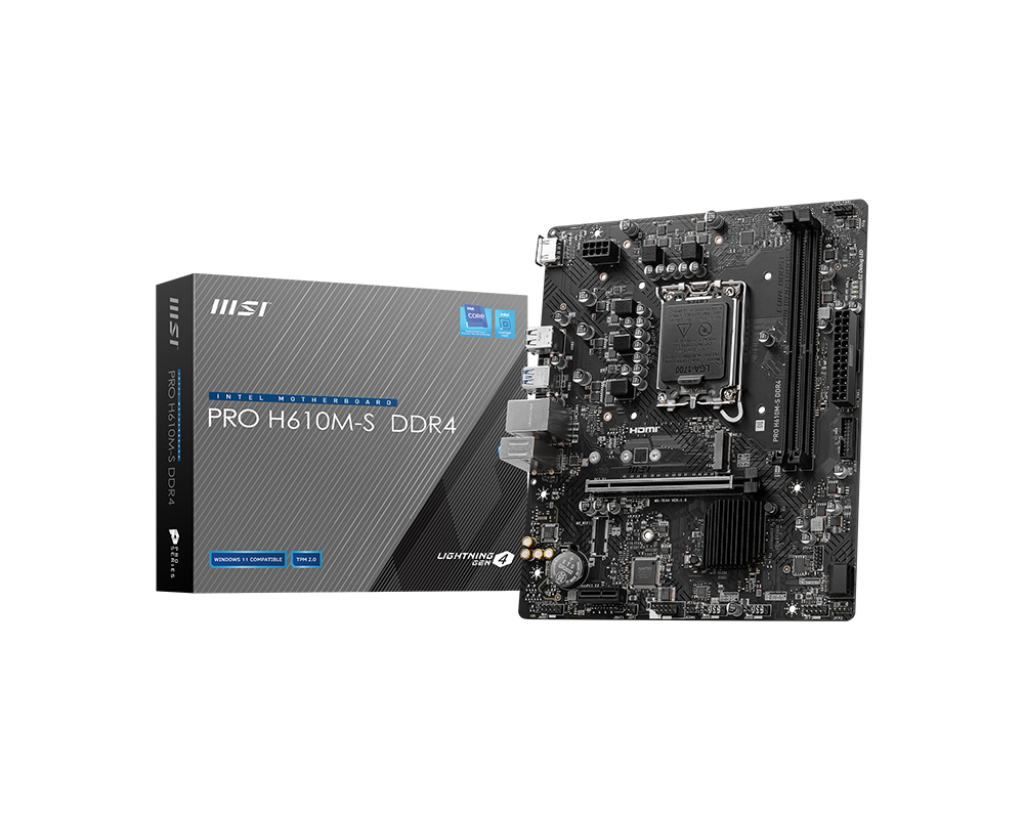MSI PRO H610M-S DDR4 Intel LGA1700 Micro-ATX Motherboard