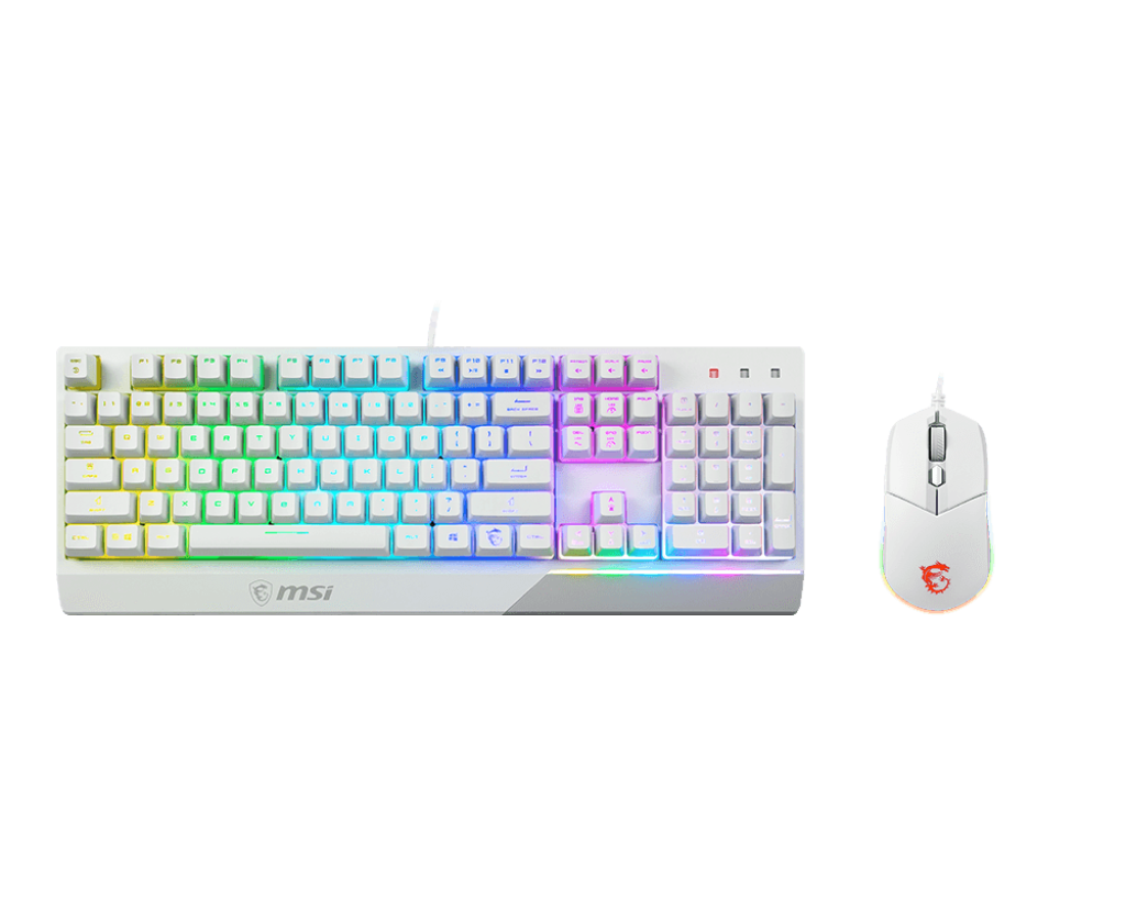 MSI VIGOR GK30 RGB Gaming Keyboard & Mouse Combo - White