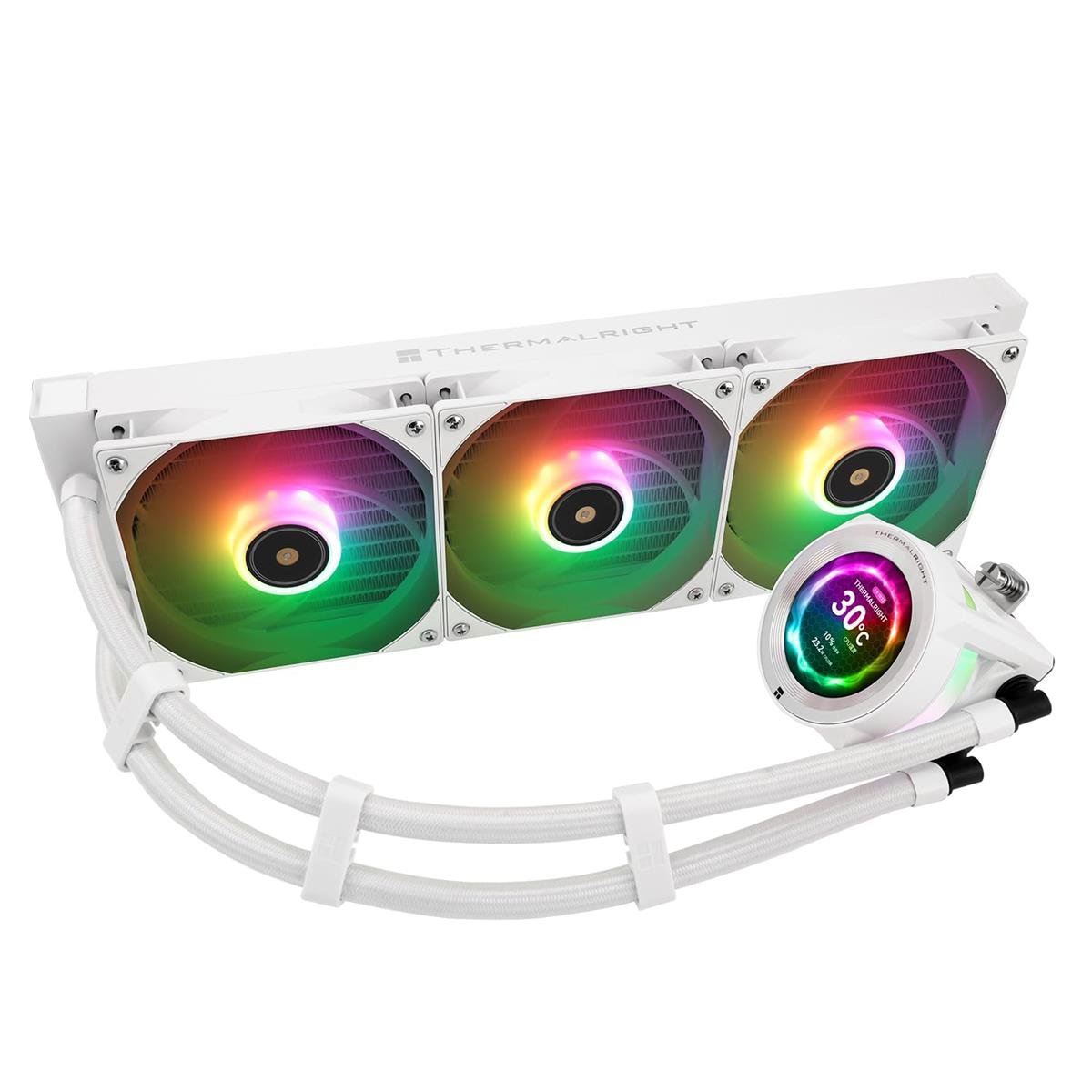 Thermalright Core Vision 360mm ARGB AIO Liquid Cooler with IPS LCD Screen - White