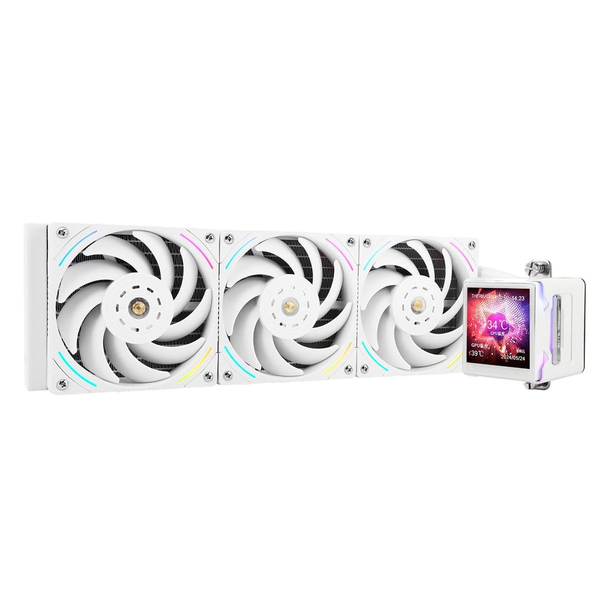 Thermalright Elite Vision 360 White ARGB - 360mm AIO Liquid Cooler with IPS LCD Screen