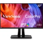 ViewSonic ColorPro VP3256-4K - 32 4K UHD 60Hz Pantone Validated 100% sRGB & Factory Pre-Calibrated Monitor with 60W USB-C