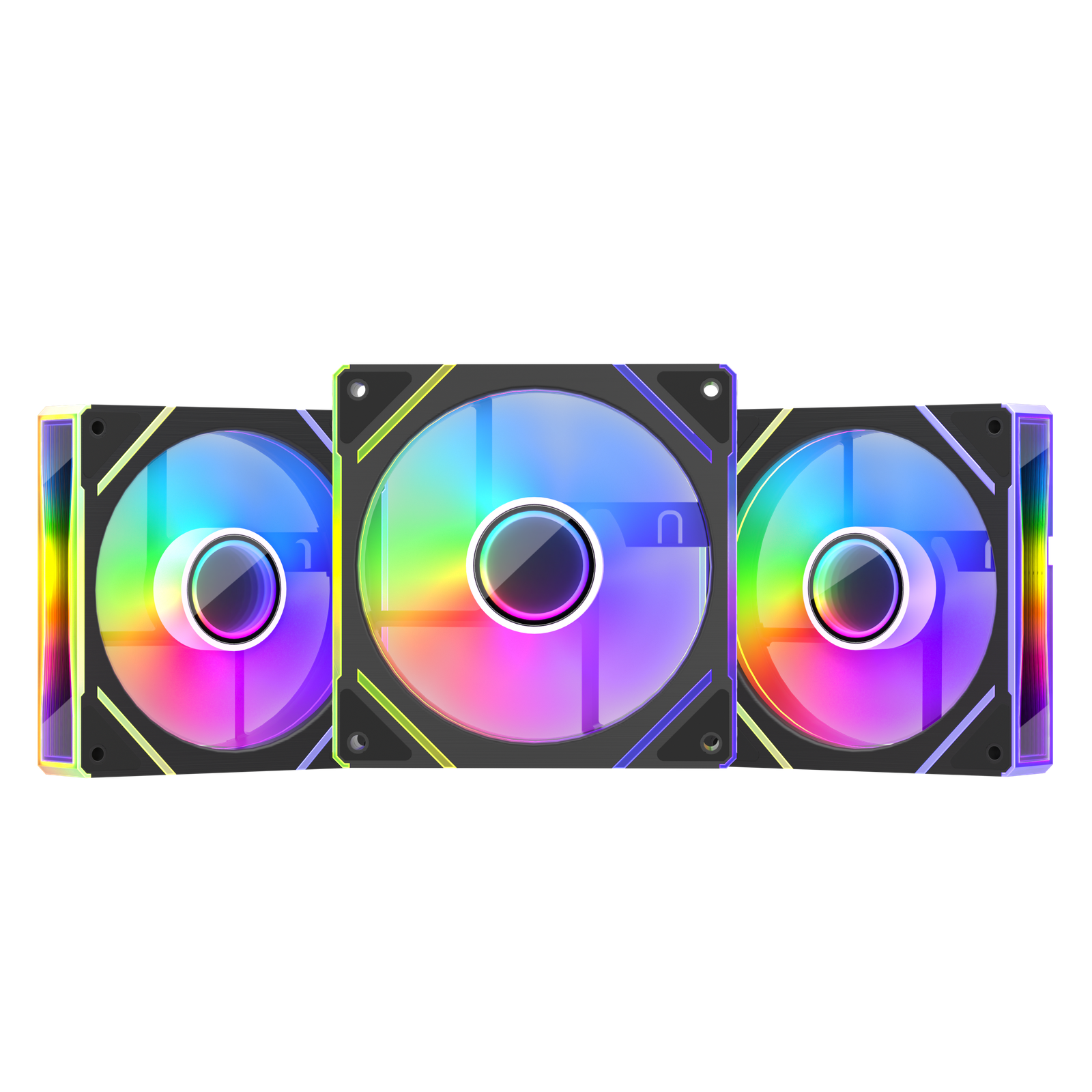 1stPlayer FC7 120mm ARGB Fans - Pack of 3 - Black