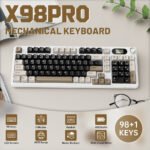 Attack Shark X98PRO Tri-mode Gasket Mechanical Gaming Keyboard - Cheese White - Image 2