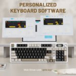 Attack Shark X98PRO Tri-mode Gasket Mechanical Gaming Keyboard - Cheese White - Image 6