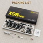 Attack Shark X98PRO Tri-mode Gasket Mechanical Gaming Keyboard - Cheese White - Image 8