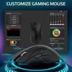 ATTACK SHARK R1 Wireless Gaming Mouse - Red - Image 6