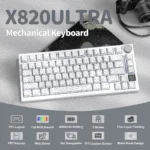 Attack Shark X820Ultra Tri-mode Gasket Mechanical Keyboard - White Contour - Image 2