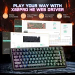 Attack Shark X82 PRO HE Tri-mode Rapid Trigger RGB Mechanical Gaming Keyboard - Black Contour - Image 3