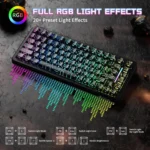 Attack Shark X82 PRO HE Tri-mode Rapid Trigger RGB Mechanical Gaming Keyboard - Black Contour - Image 2