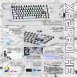 Attack Shark X82 PRO HE Tri-mode Rapid Trigger RGB Mechanical Gaming Keyboard - Comic White - Image 5