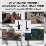 Attack Shark X82 PRO HE Tri-mode Rapid Trigger RGB Mechanical Gaming Keyboard - Comic White - Image 3