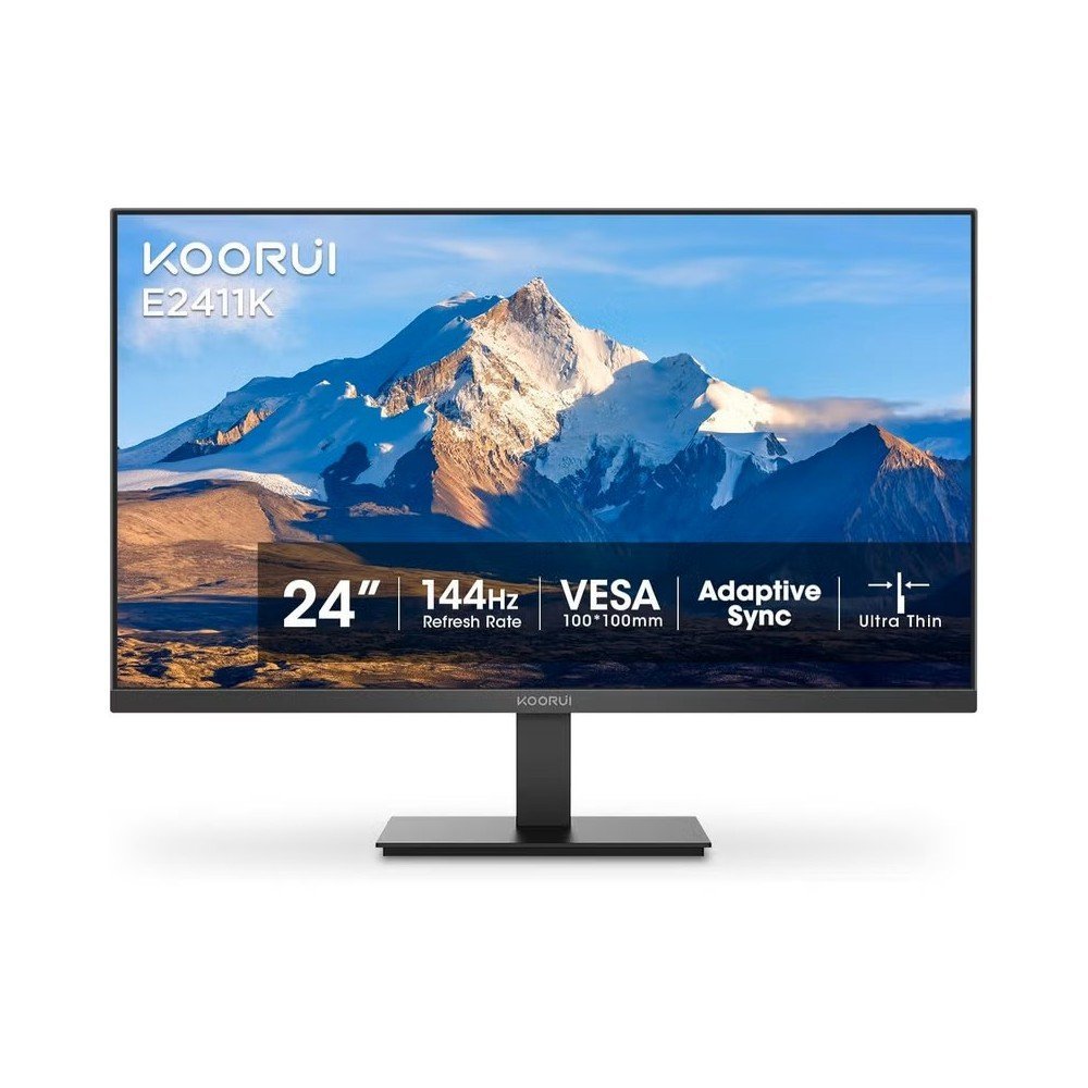 KOORUI E2711K - 27 FHD 144Hz FreeSync Compatible Ultra-Slim IPS Office and Gaming Ready Monitor