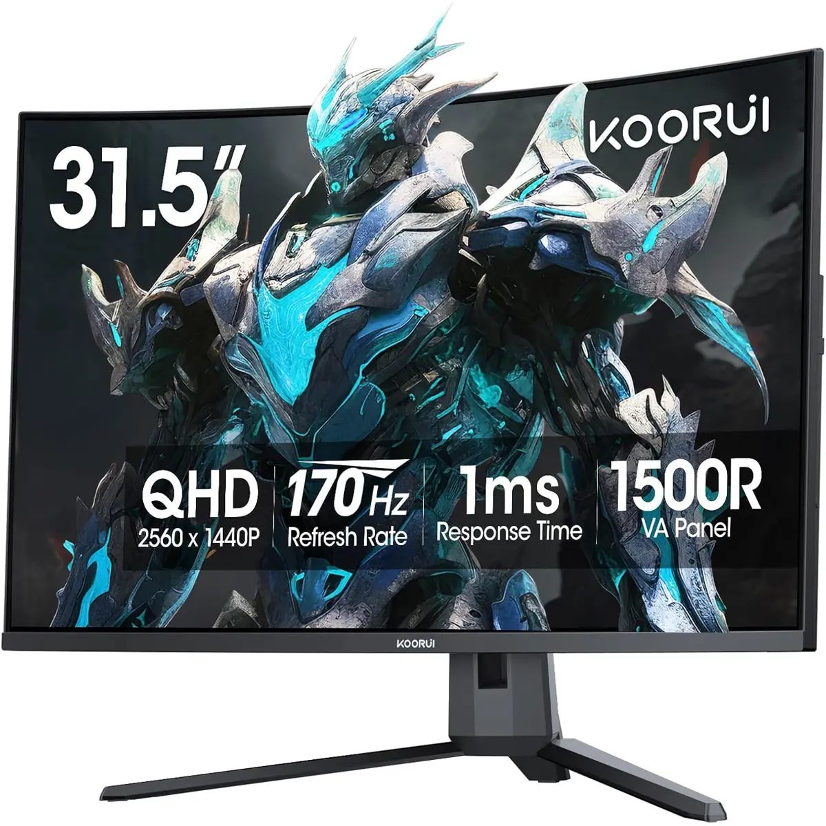 Koorui G3221SC - 32 2K QHD 170Hz Adaptive Sync 1500R Curved Gaming Monitor