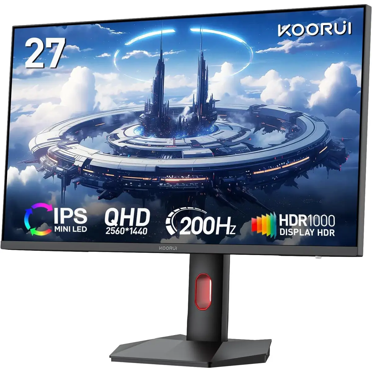 Koorui S2721PM - 27 2K QHD 200Hz 1ms Mini-LED IPS HDR1000 Gaming Monitor