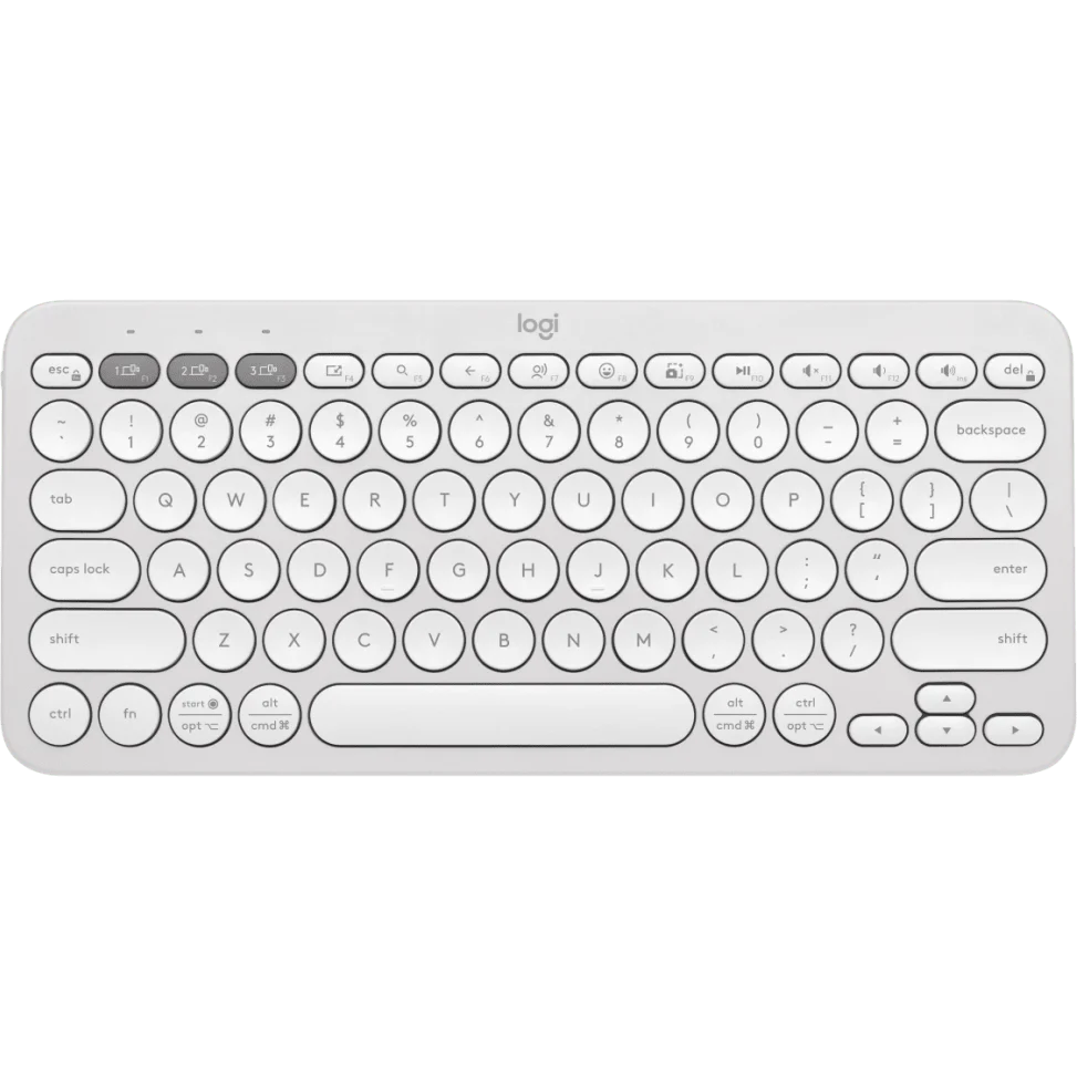 Logitech K380s Pebble Keys 2 Bluetooth Wireless Keyboard - Tonal White