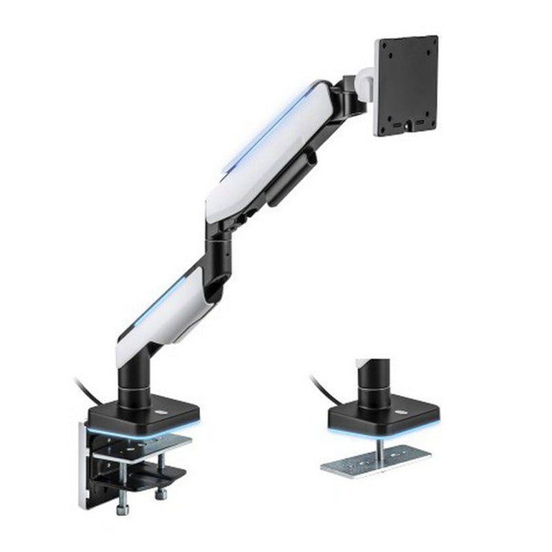 MXG HMA-12R Heavy Duty RGB Gaming Monitor Arm – Matte White