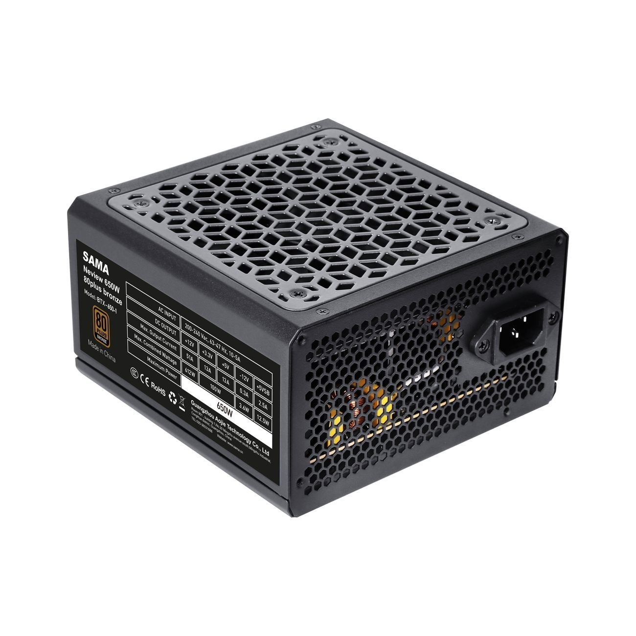 SAMA Neview 650W 80 PLUS Bronze PowerSupply - Black
