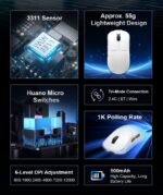 Aula Sc380Pro Wireless Gaming Mouse - Black - Image 4