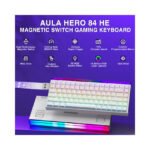 Aula Hero 84 HE Wired Magnetic Keyboard – Black King Switch – White Contour - Image 2