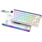 Attack Shark R85 HE Rapid Trigger Magnetic Switch with Custom Lightbox Keyboard White Contour