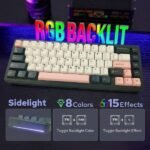 Aula F65 Wireless Mechanical Keyboard – White Pink Black - Image 4