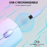 ATTACK SHARK X5 Aerox Ultralight Wireless Gaming Mouse – White - Image 5