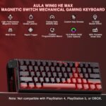 Aula Win60 HE MAX Wired Magnetic Gaming Keyboard - Wing Chun Switch - Black Red - Image 2