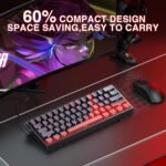 Aula Win60 HE MAX Wired Magnetic Gaming Keyboard - Wing Chun Switch - Black Red - Image 3