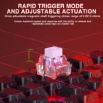 Aula Win60 HE MAX Wired Magnetic Gaming Keyboard - Wing Chun Switch - Black Red - Image 5