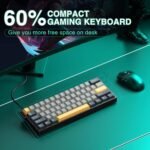 Aula Win60 HE MAX Wired Magnetic Gaming Keyboard - Wing Chun Switch - Grey Yellow - Image 3