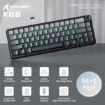 Attack Shark X66 Wireless Mechanical Gaming Keyboard Moonlight Night - Image 5
