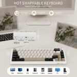 Attack Shark X66 Wireless Mechanical Gaming Keyboard White Cheese - Image 3