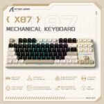 Attack Shark X87 Wireless Mechanical Keyboard Cheese White - Image 2